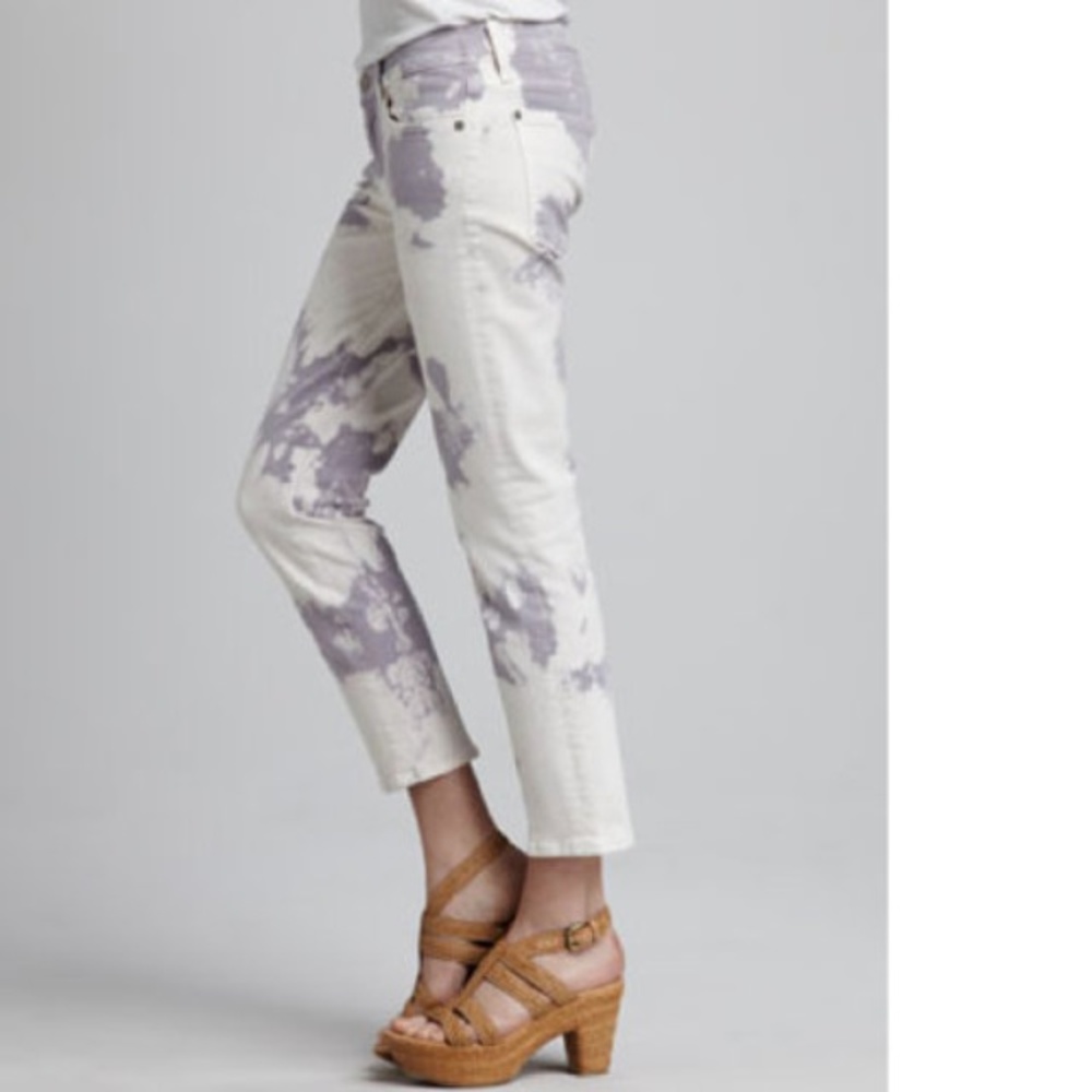 Tie dye acid wash denim